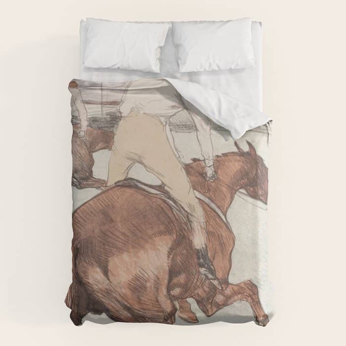 Henri De Toulouse-Lautrec "Le Jockey" Duvet Cover
