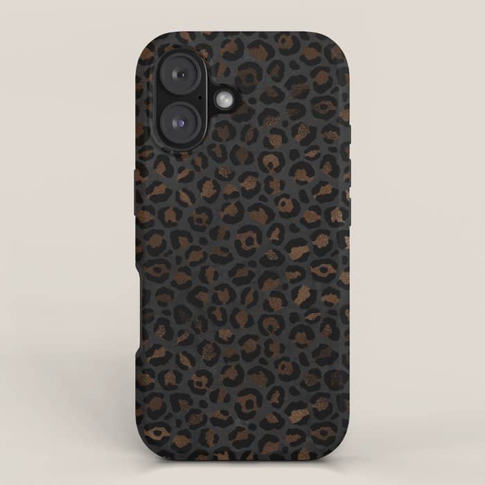 Beautiful Black Leopard Design Pattern Iphone Case
