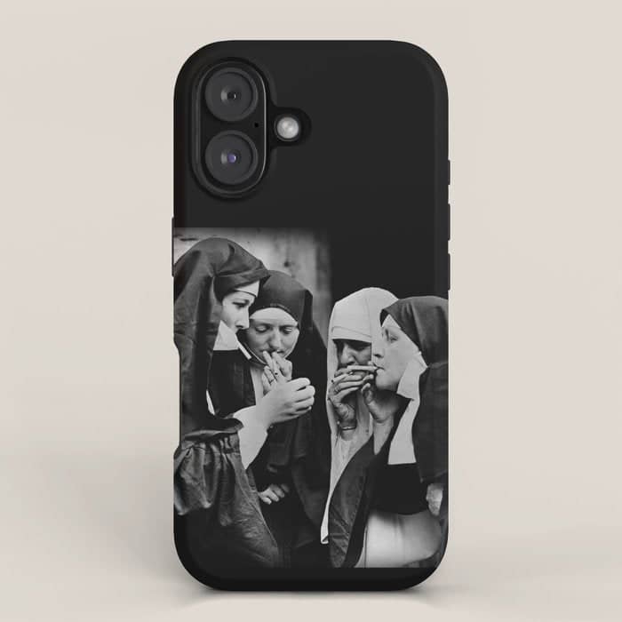 Smoking Nuns Vintage Photo -Smoking Nuns Iphone Case