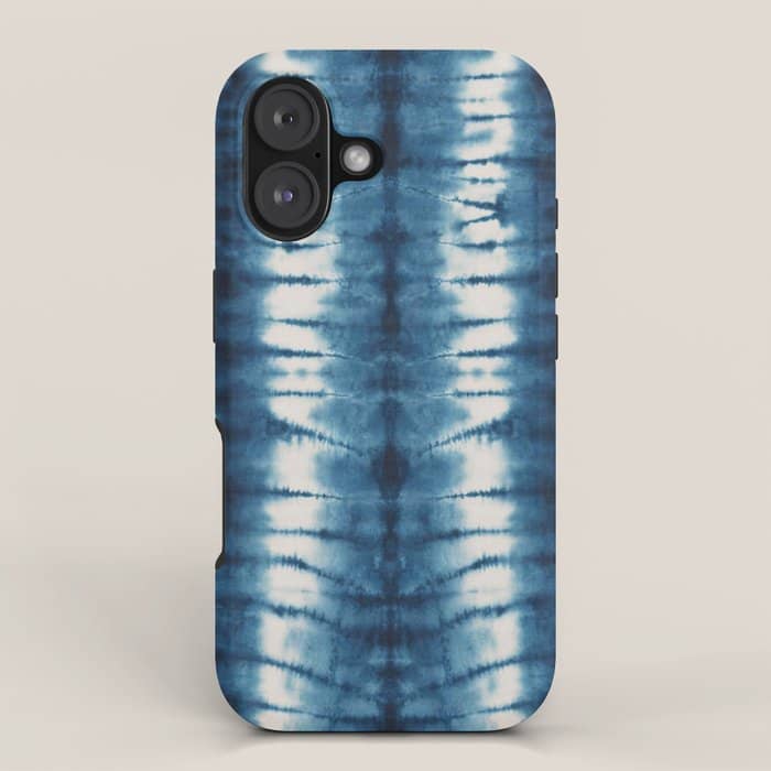 Shibori Indigo Abstract Pattern Japanese Iphone Case