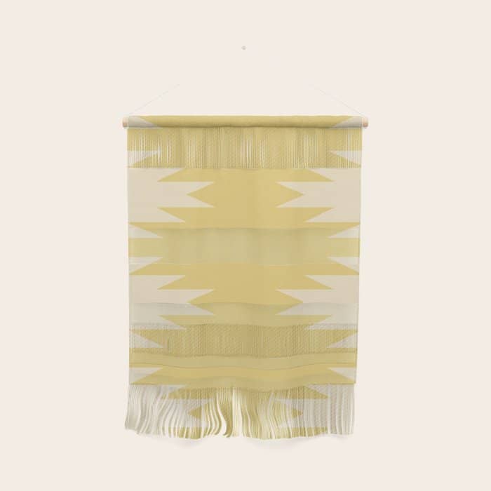 Geometric Southwestern Minimalism - Bright Golden Yellow Wall Hanging
