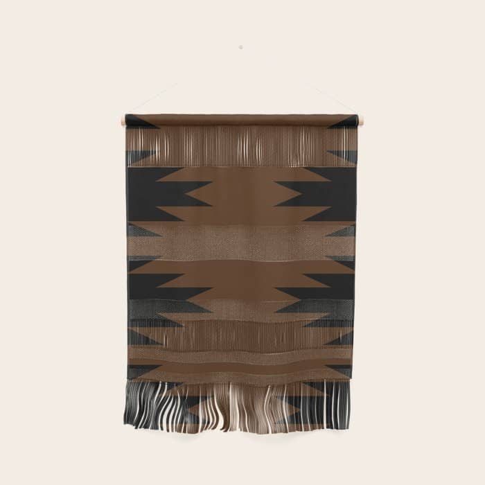 Geometric Southwestern Minimalism - Earthy Burnt Orange Wall Hanging