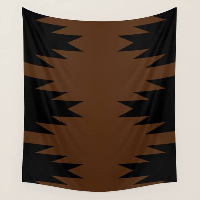 Geometric Southwestern Minimalism - Earthy Burnt Orange Wall Tapestry