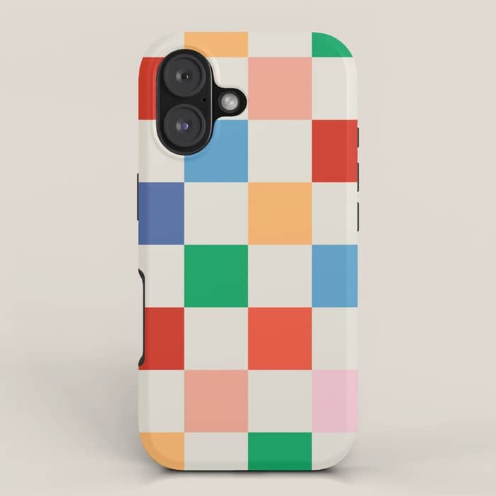 Colorful Checkered Pattern: A Vibrant And Playful Design Iphone Case