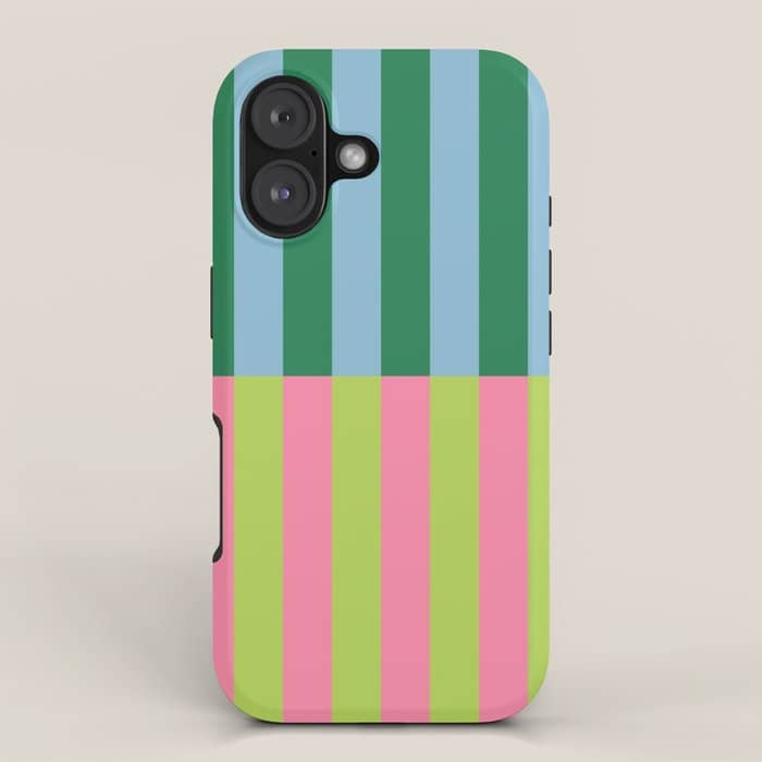 Vibrant Stripe Design: Modern Colorful Pattern For Dynamic Visuals Iphone Case