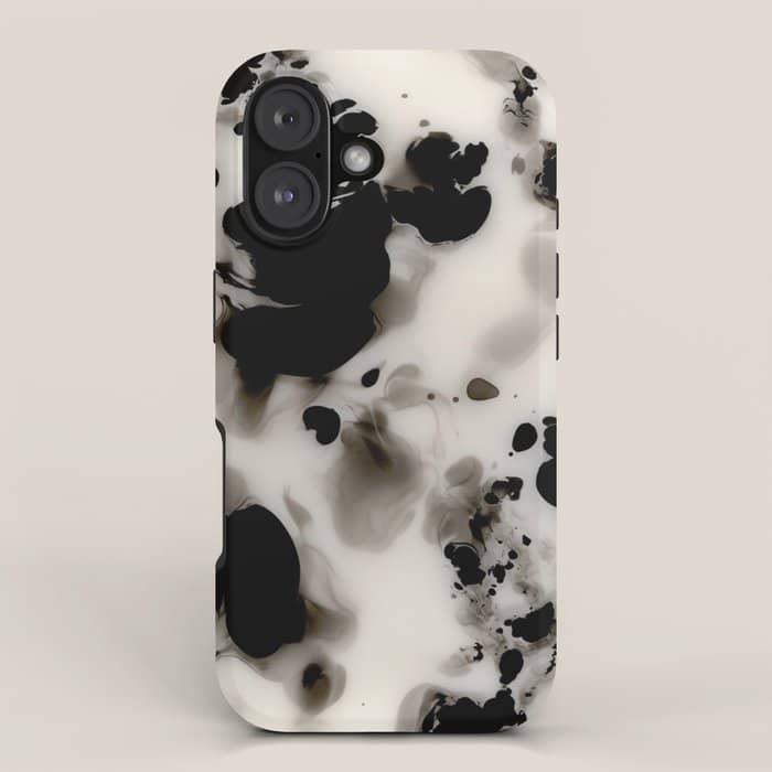 Black And White Tortoiseshell Abstract Elegant Iphone Case