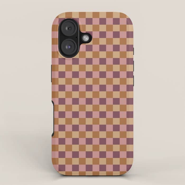 Checkered Multicolor Pattern Vii Earthy Autumn Iphone Case