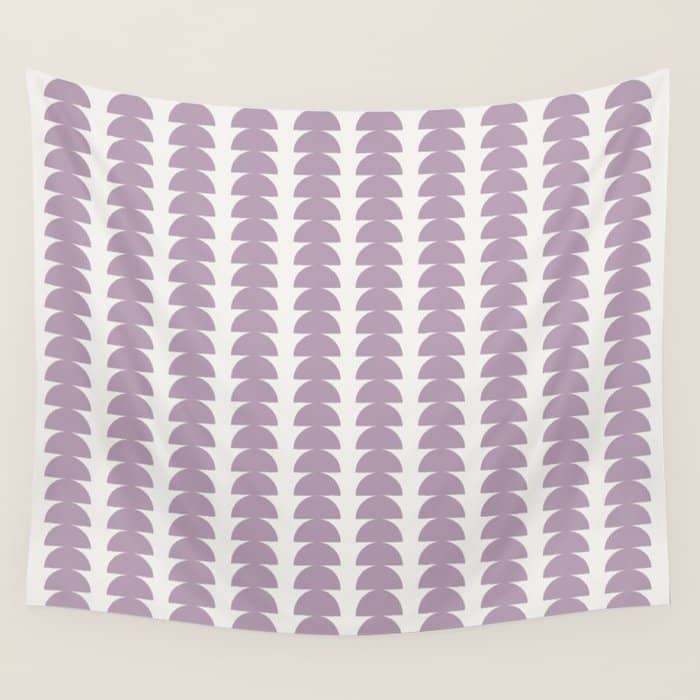 Maude Pattern - Lilac Purple Wall Tapestry