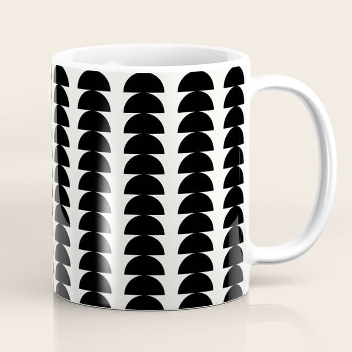 Maude Pattern - Black And White Coffee Mug