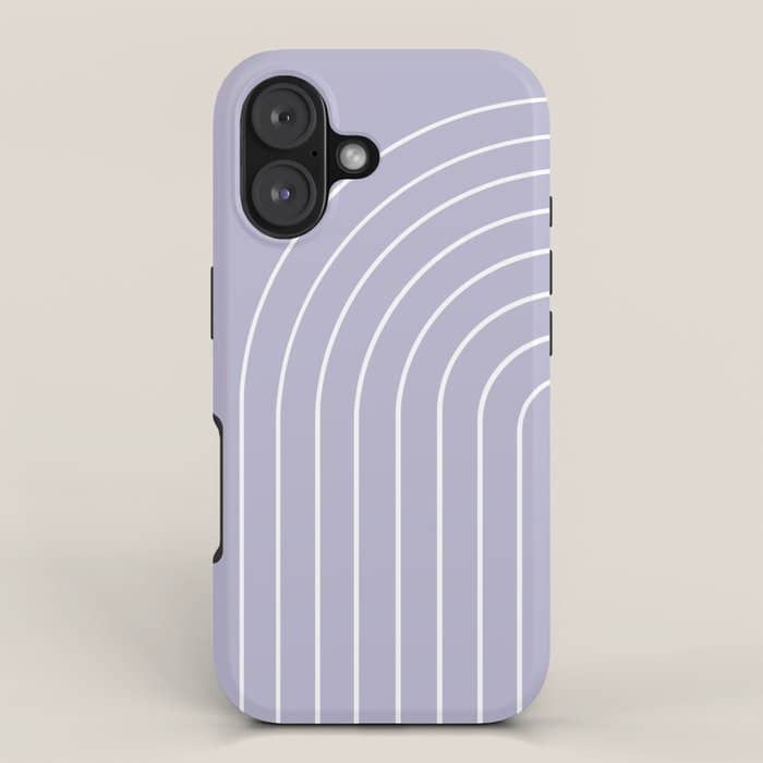 Minimal Arch Xxxiii Lilac Purple Modern Geometric Lines Iphone Case