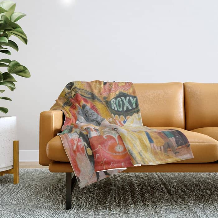 Florine Stettheimer "The Cathedrals Of Broadway" Throw Blanket