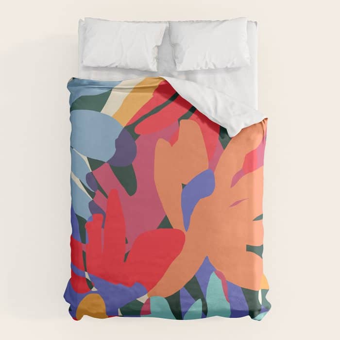 Where Flowers Blossom, So Does Hope. #Painting #Abstract Duvet Cover
