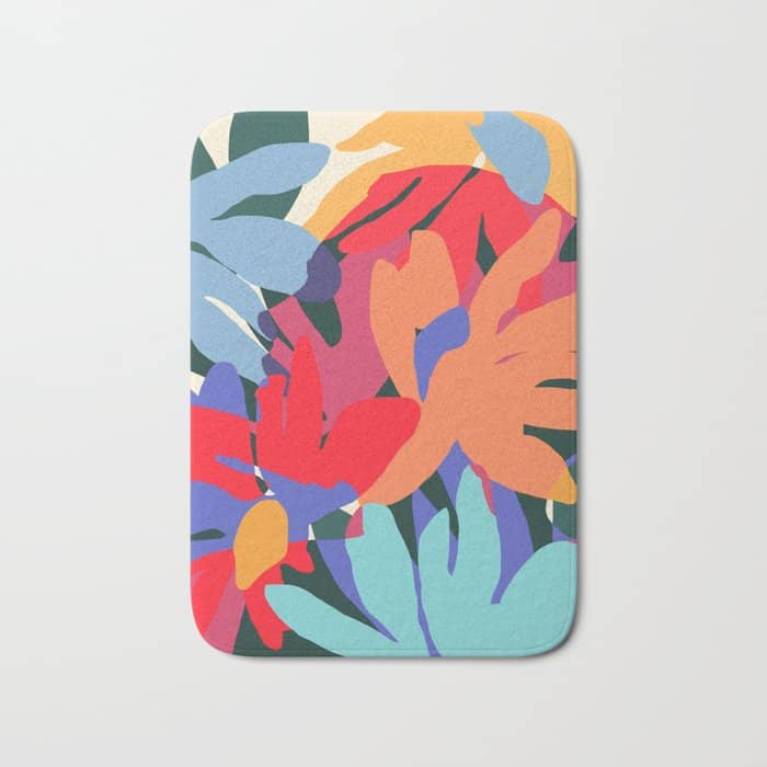 Where Flowers Blossom, So Does Hope. #Painting #Abstract Bath Mat