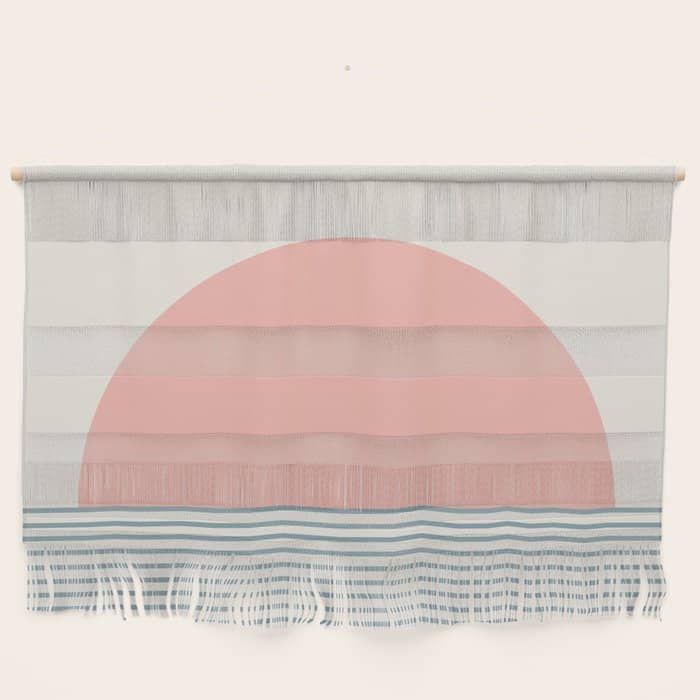 Sunrise Sunset V - Pink Blue Wall Hanging