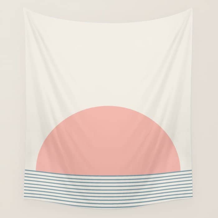 Sunrise Sunset V - Pink Blue Wall Tapestry