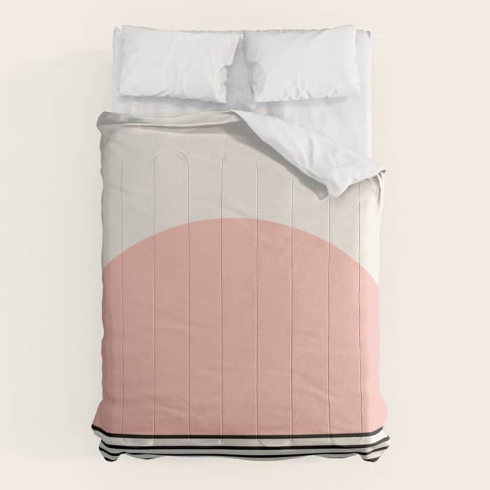 Sunrise Sunset Ii - Pink Black Comforter