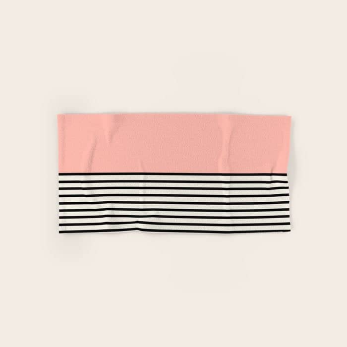 Sunrise Sunset Ii - Pink Black Bath Towel