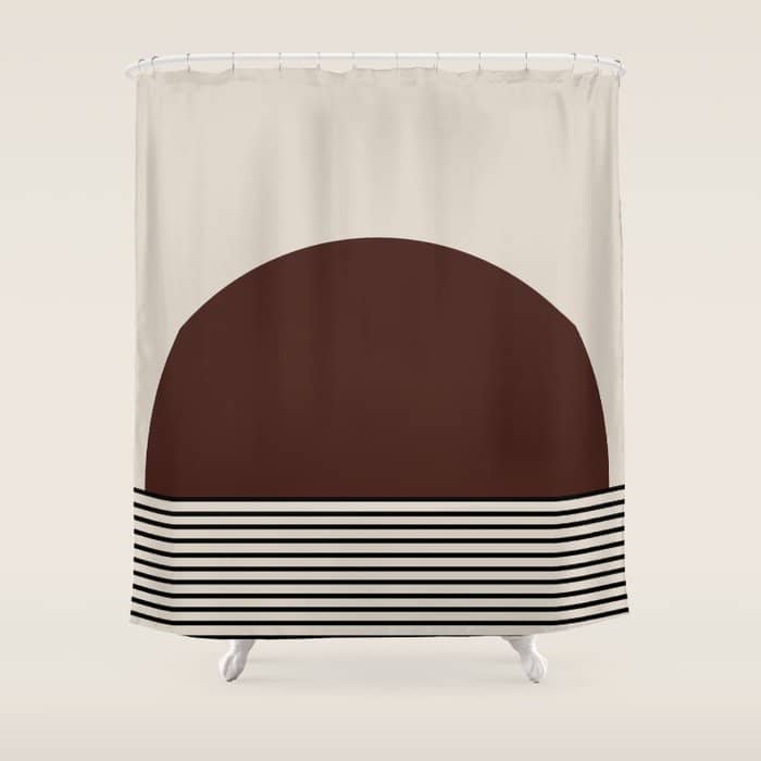 Sunrise Sunset Iii - Deep Red Shower Curtain
