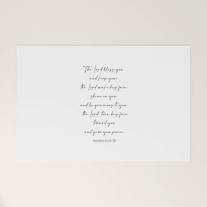 The Lord Bless You  - Numbers 6:24-26 Welcome Mat