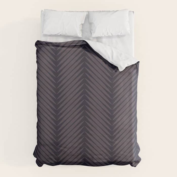 Palm Leaf Pattern - Midnight Duvet Cover