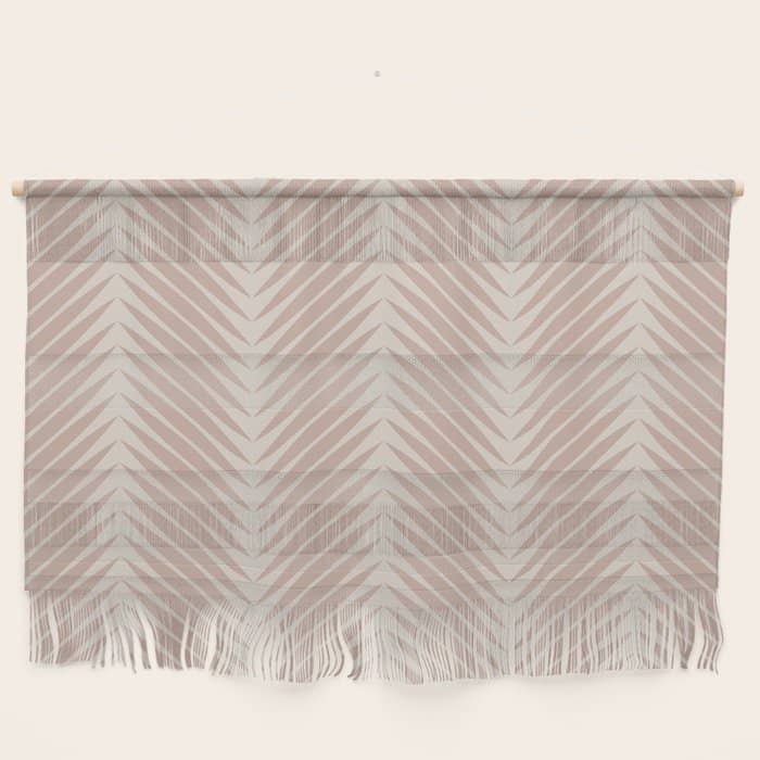 Palm Leaf Pattern - Neutral Beige Wall Hanging