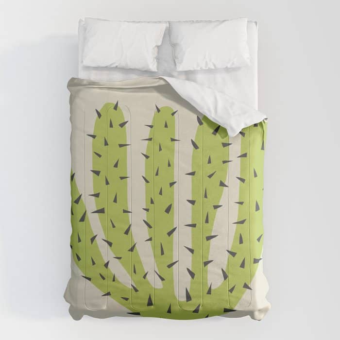Matisse Inspired Light Green Shape Comforter