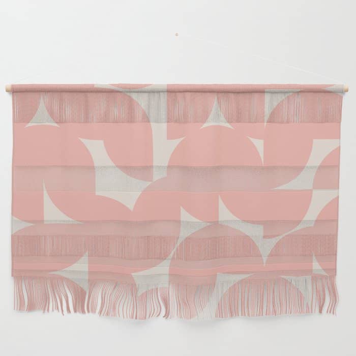 Contemporary Geometric Shapes - Soft Pink Wall Hanging