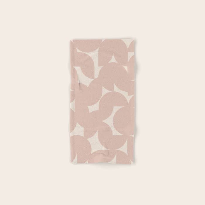 Contemporary Geometric Shapes - Natural Neutral Bath Towel