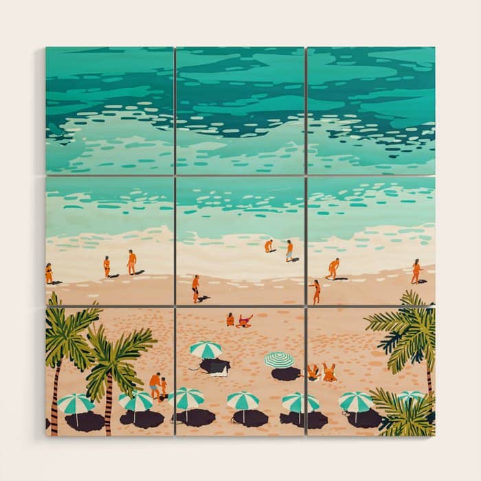 Dream In Colors Borrowed From The Sea | Ocean Tropical Beachy Summer | Swim Surf Travel Vacation Wood Wall Art
