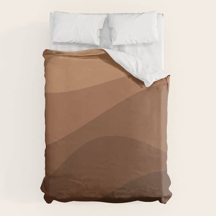 Abstract Color Waves - Desert Tones Duvet Cover