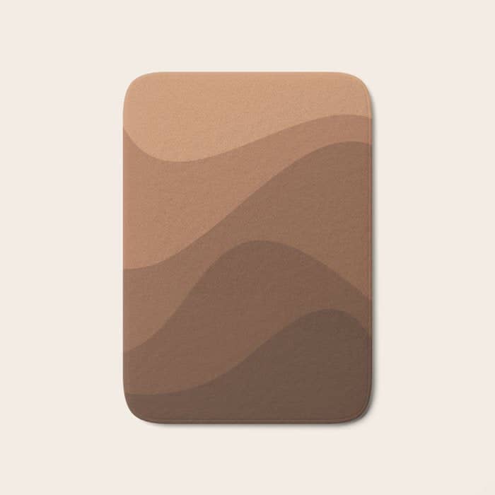 Abstract Color Waves - Desert Tones Bath Mat
