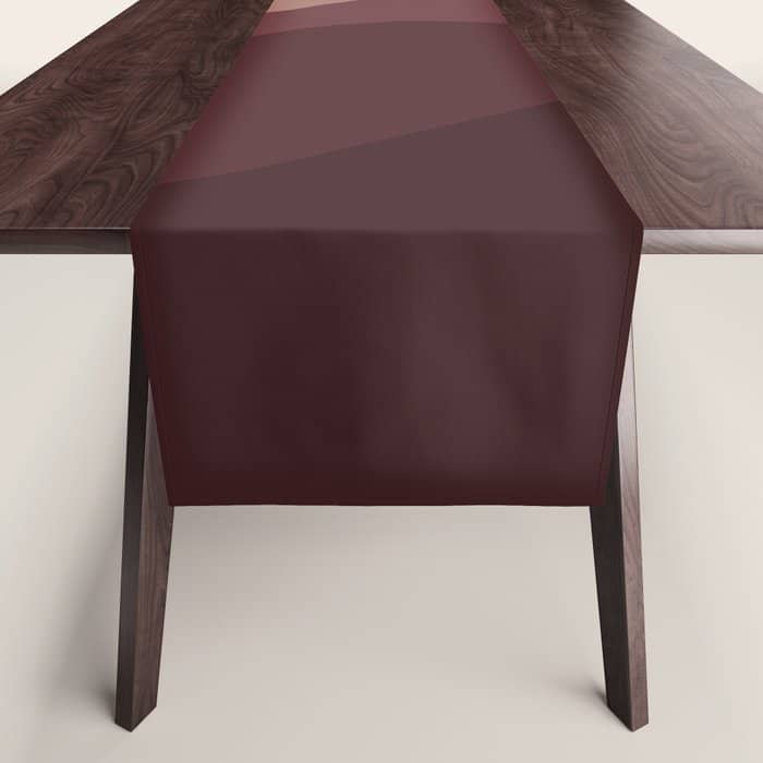 Abstract Color Waves Vi Neutral Red Tones Table Runner
