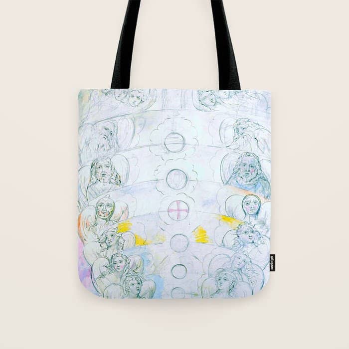 William Blake "Illustrations To Dante'S Divine Comedy - The Vision Of The Deity" Tote Bag