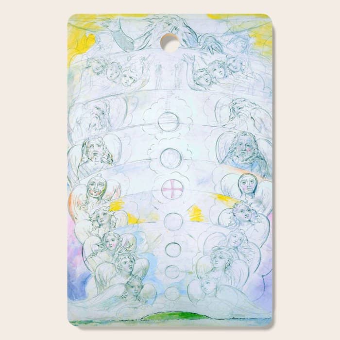 William Blake "Illustrations To Dante'S Divine Comedy - The Vision Of The Deity" Cutting Board
