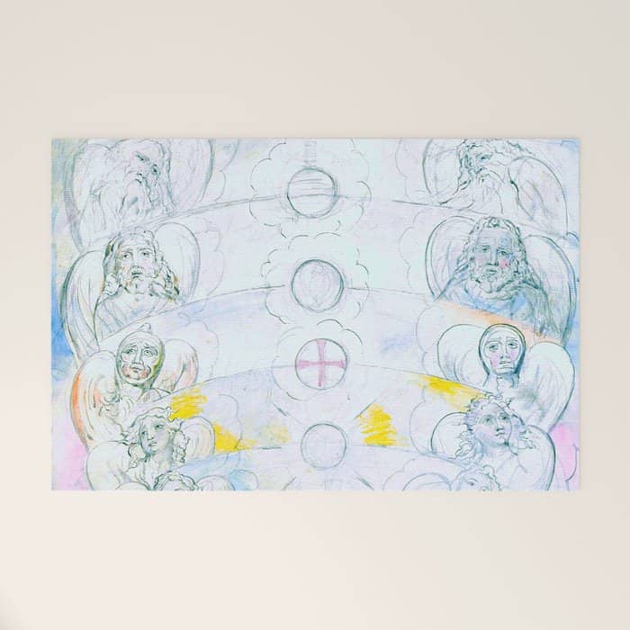 William Blake "Illustrations To Dante'S Divine Comedy - The Vision Of The Deity" Welcome Mat