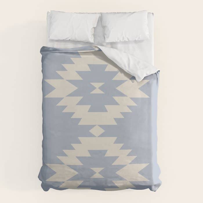 Southwestern Minimalism - Sky Blue Duvet Cover