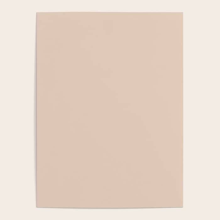Pale Neutral Blush Buff Cream Solid Poster