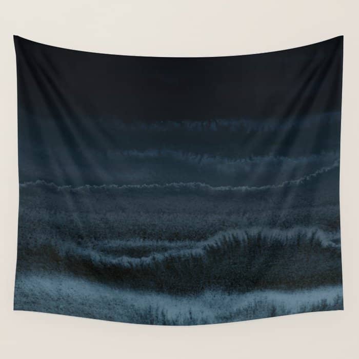 Within The Tides Night Beach By Monika Strigel Wall Tapestry