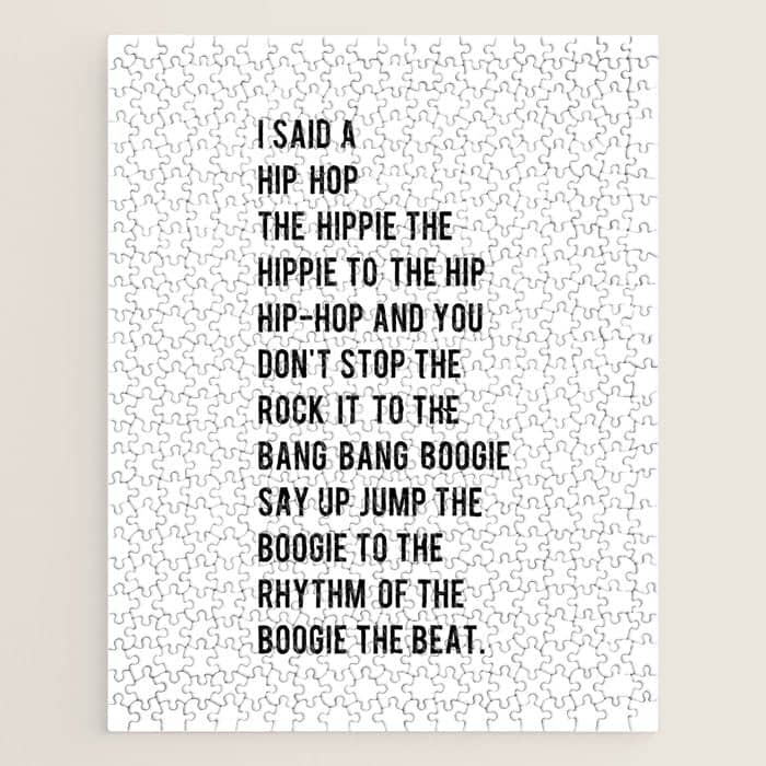 I Said A Hip Hop Hippie To The Hippie Jigsaw Puzzle