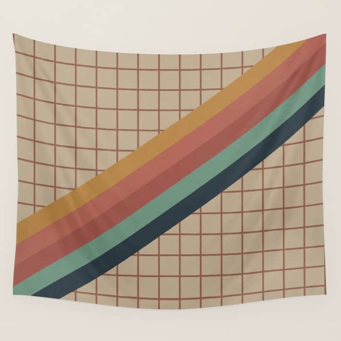 Old Video Cassette Palette Wall Tapestry