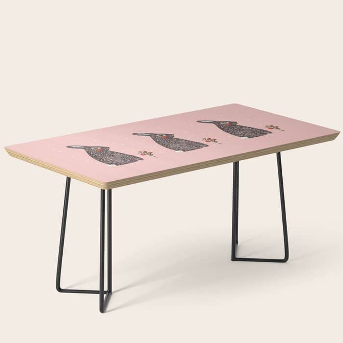 Christmas Rabbit - Illustration Coffee Table