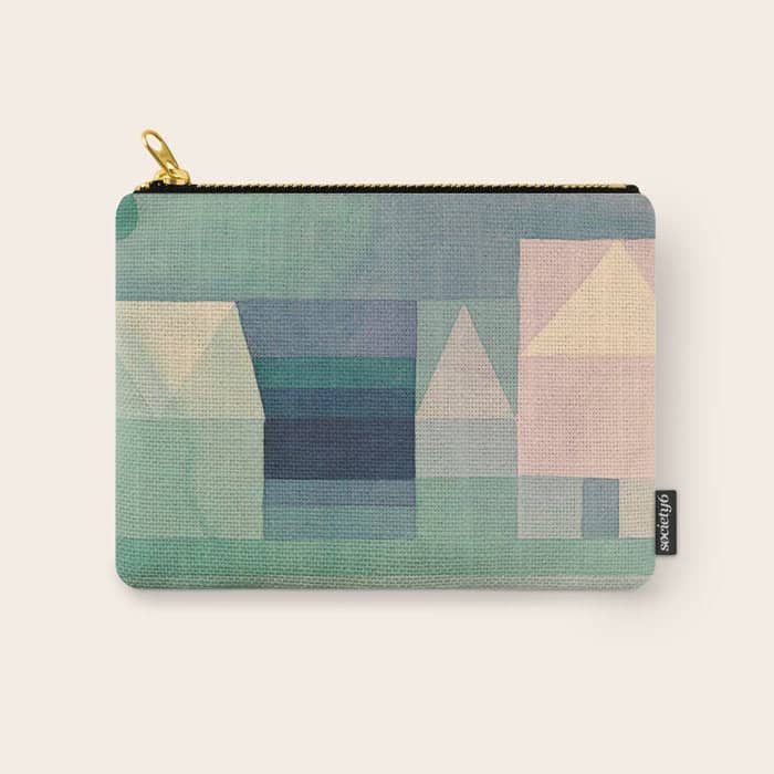 Paul Klee "Three Houses 1922" Carry All Pouch