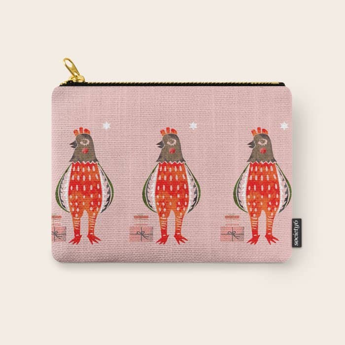 Christmas Chicken - Illustration Carry All Pouch