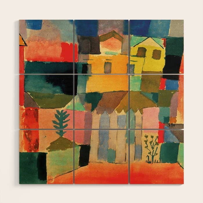 Paul Klee "Houses On The Sea 1914" Wood Wall Art