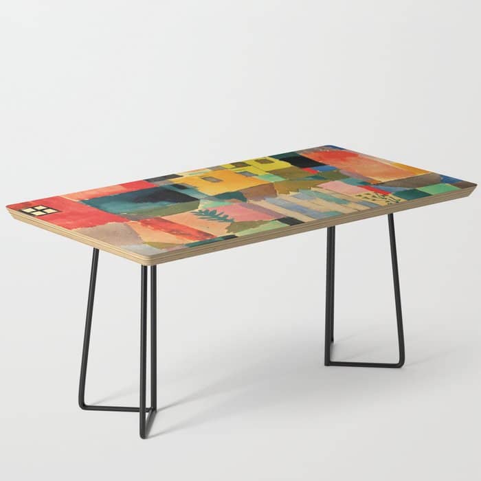 Paul Klee "Houses On The Sea 1914" Coffee Table
