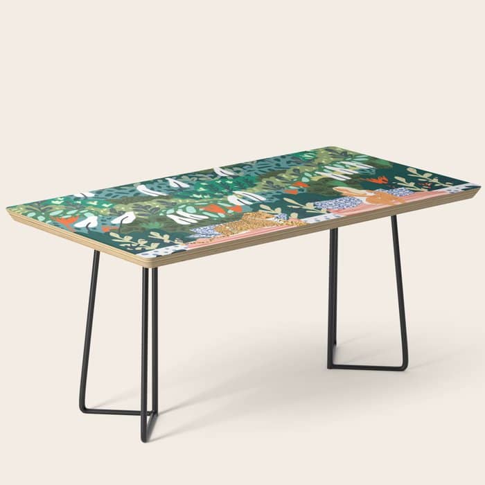 Chilling By The Pool With My Leopard Tropical Jungle Nature Wildlife Bohemian Morocco Travel Coffee Table