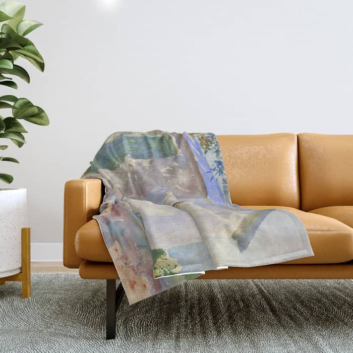 John Singer Sargent "Corfu: Lights And Shadows" Throw Blanket