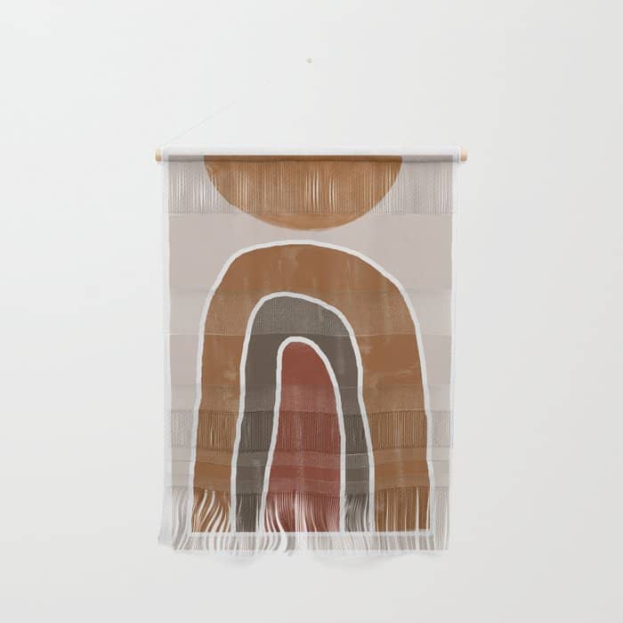Abstract Rainbow, Burnt Orange Wall Hanging