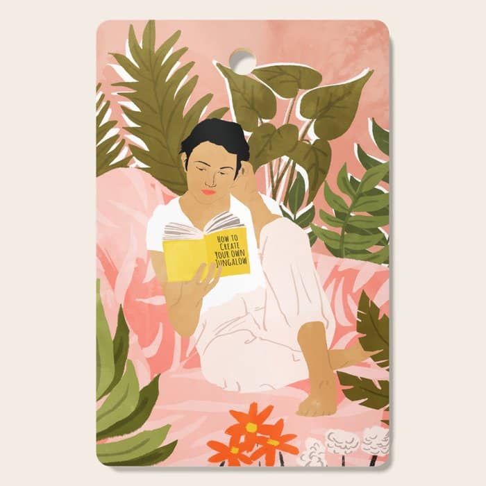 Plant Lady & The Urban Junglow | Blush Botanical Home DéCor | House Plants Bohemian Woman Bedroom  Cutting Board