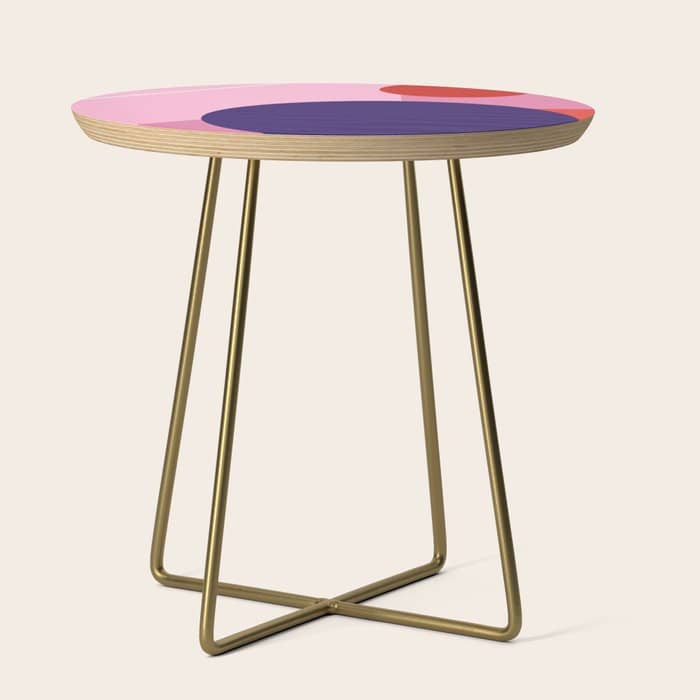 Abstract Geometry With Circles Side Table